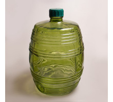 Бутыль 10л Бареле зеленая, с крышкой