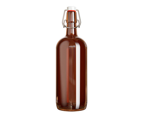 Бутылка бугельная пивная темное стекло 1л. П-32-1000
